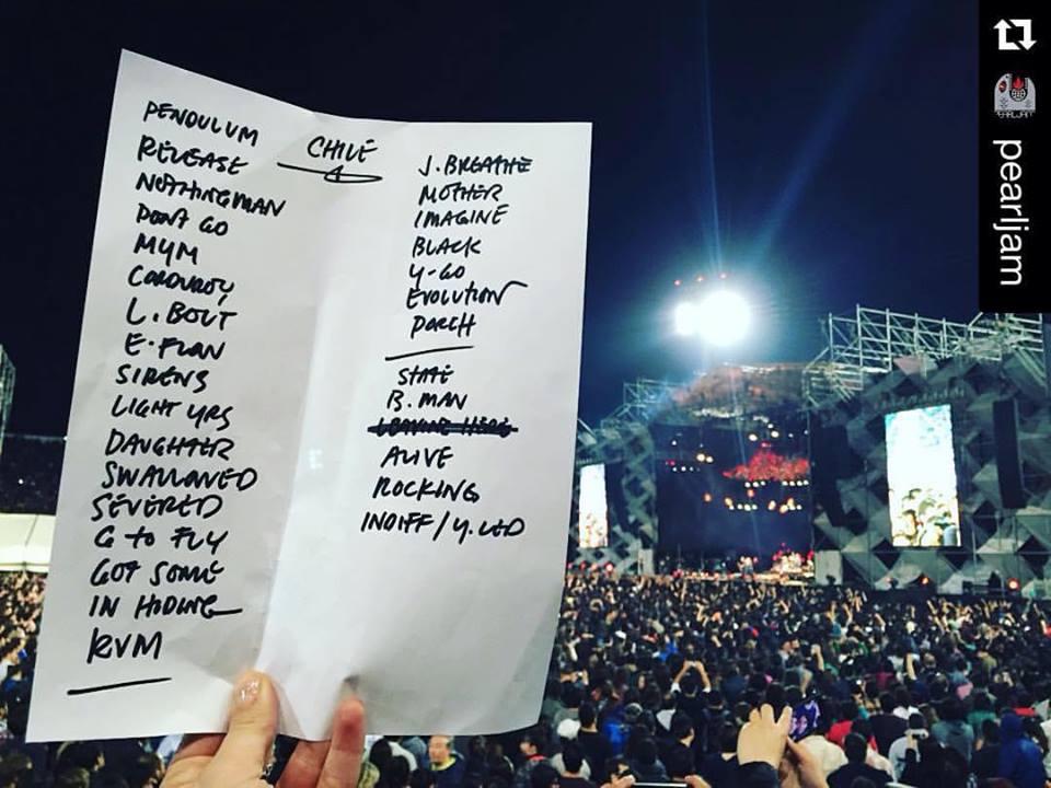 Set list do Pearl Jam no Chile: o que os fãs brasileiros podem esperar