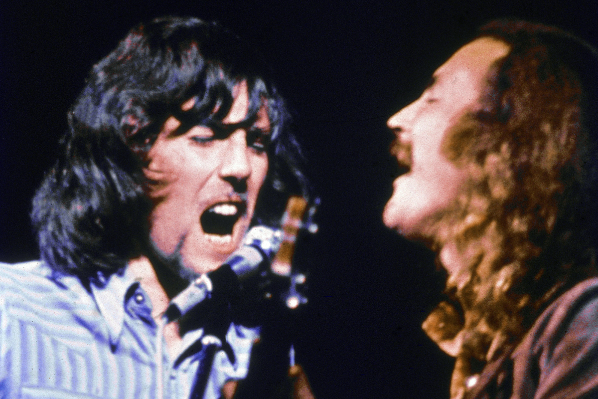 Crosby, Stills, & Nash On Stage At Woodstock